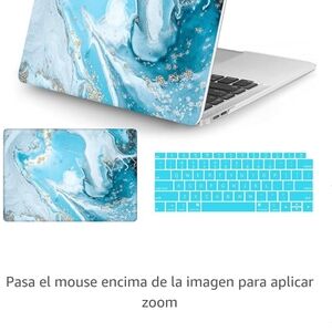 Blue gray marble case for MacBook Air 13 inch A1466,A1369 (13)